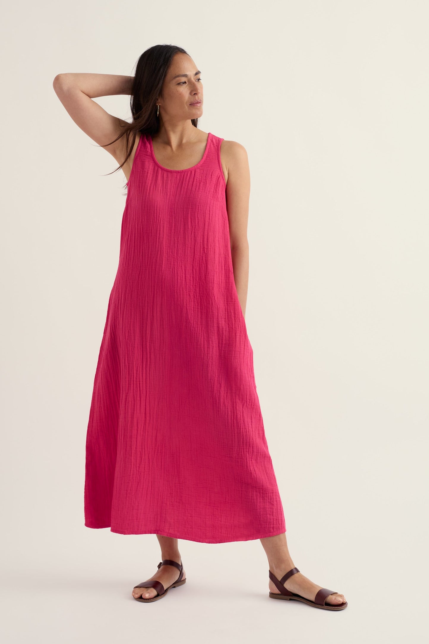 Helleborine Above-Ankle Dress in GOTS-Certified Organic Cotton