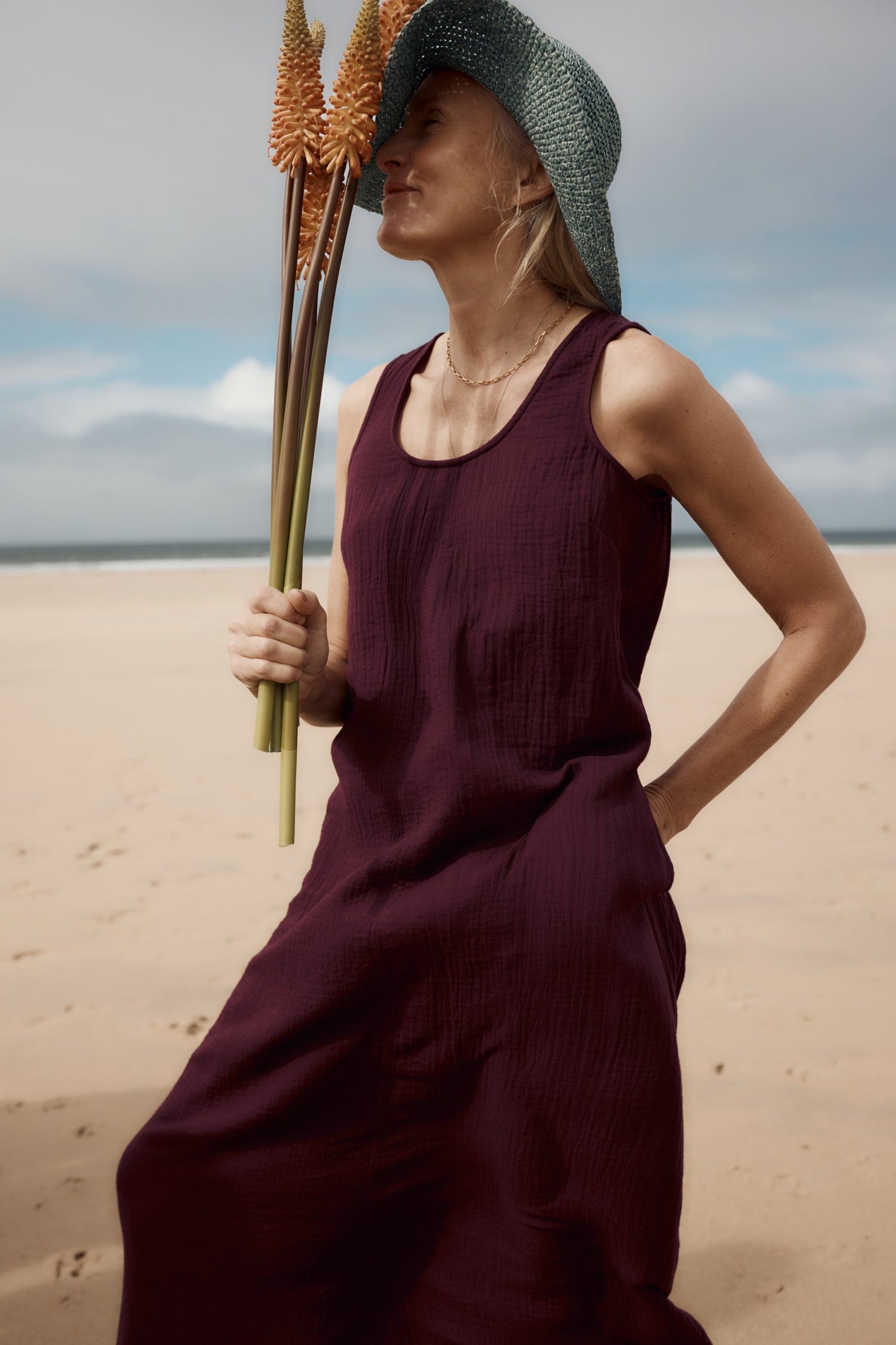 Helleborine Above-Ankle Dress in GOTS-Certified Organic Cotton