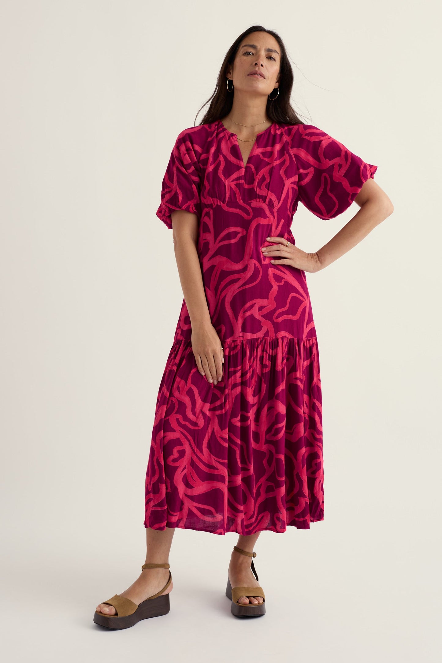 Waterside Tiered Empire Line Dress