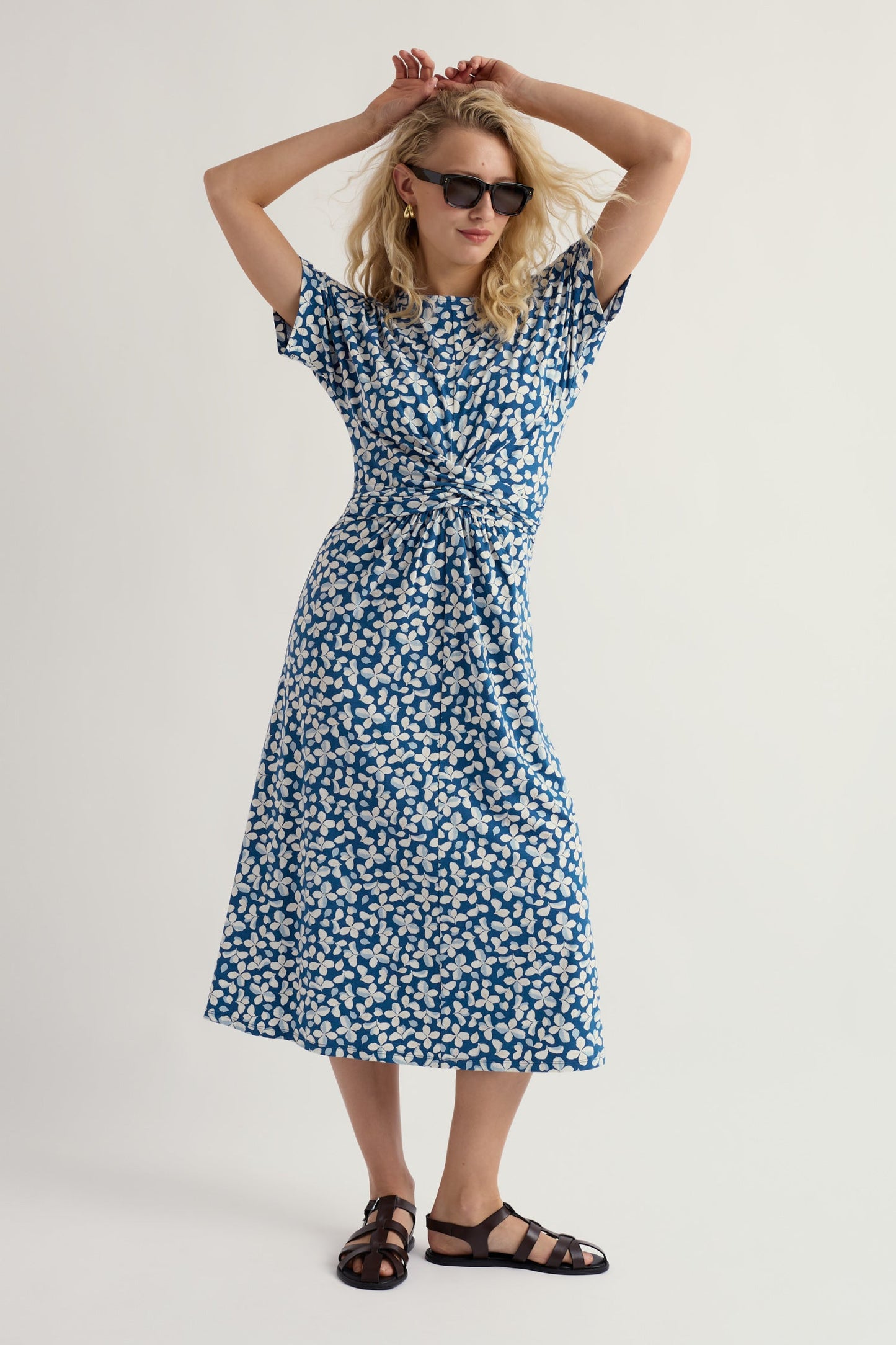Water Mint Jersey Midi Dress