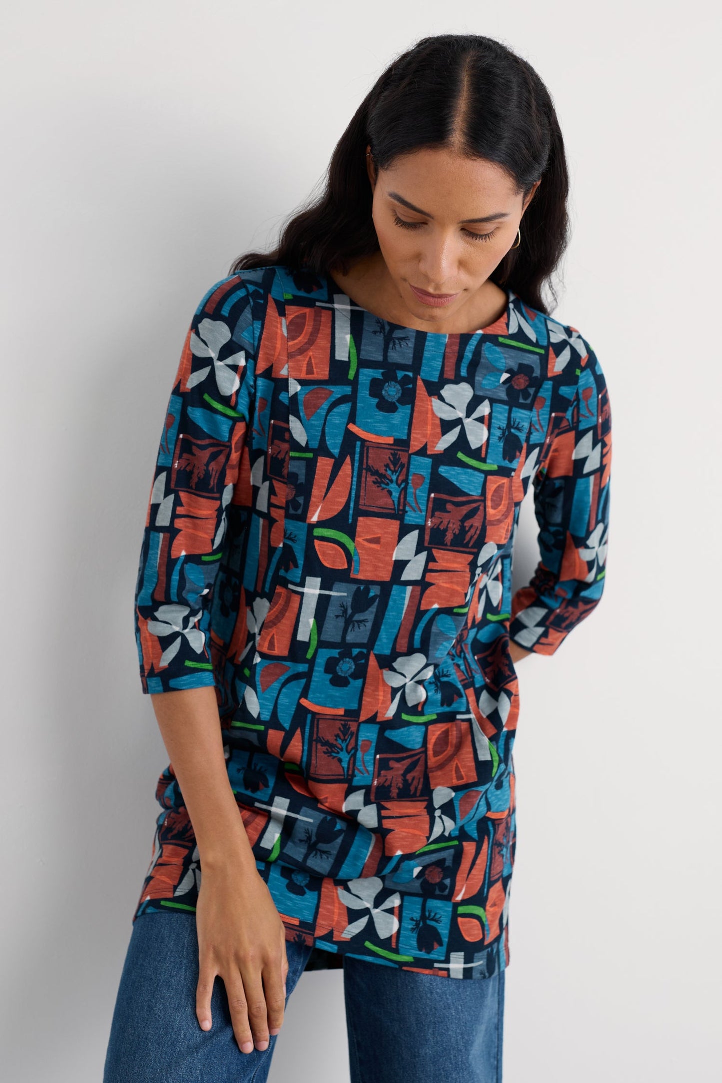 Shore Foraging Tunic in GOTS-Certified Organic Cotton Jersey