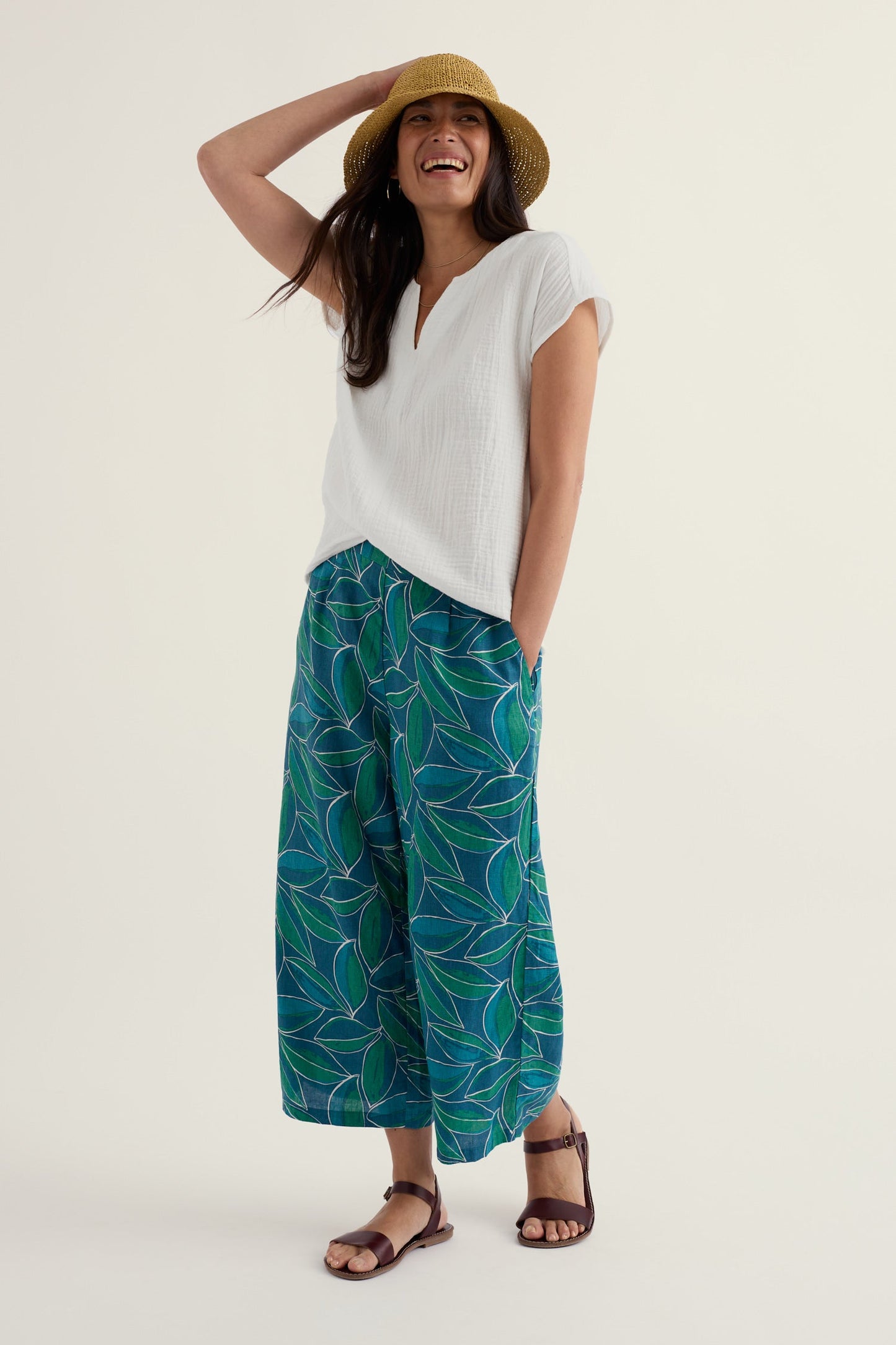 Peaceful Haven Linen Culottes