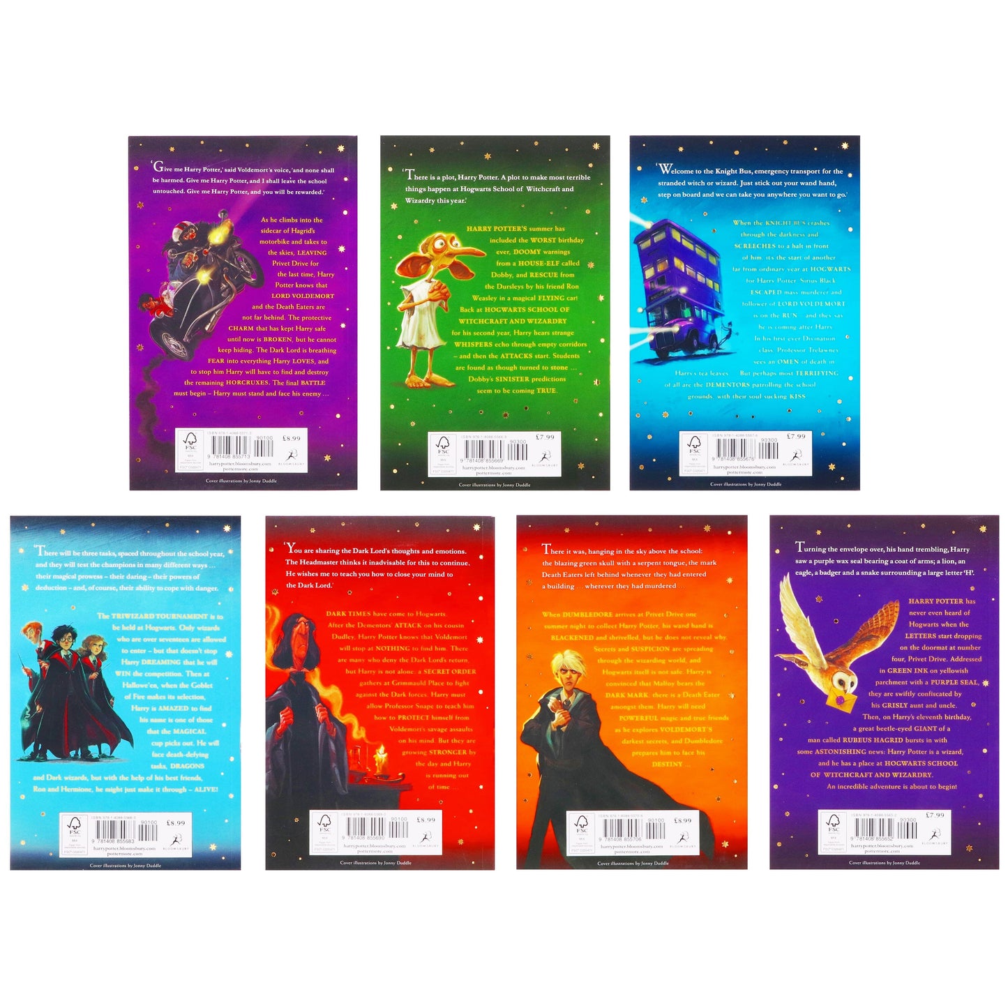 Harry Potter The Complete Collection by J.K. Rowling 7 Books Box Set - Ages 9+ - Paperback