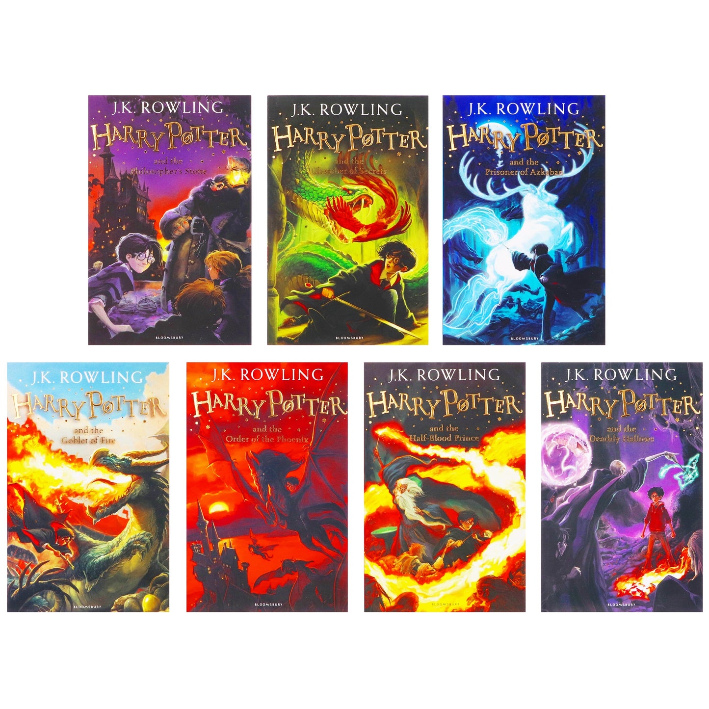 Harry Potter The Complete Collection by J.K. Rowling 7 Books Box Set - Ages 9+ - Paperback